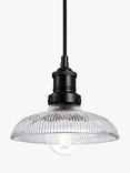 Industville Brooklyn Glass Dome Pendant Ceiling Light, 20cm