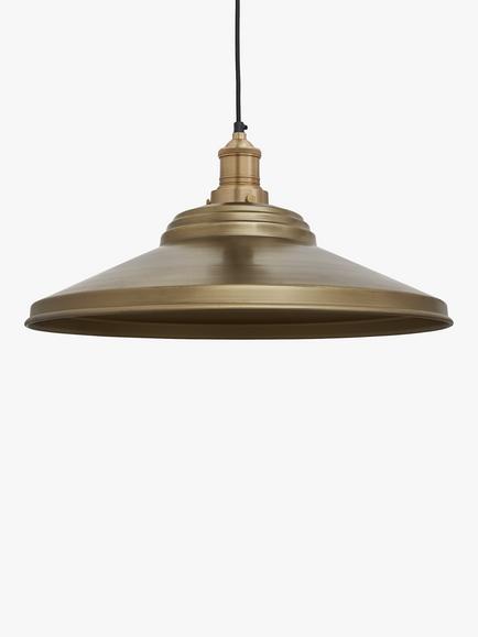 Industville Brooklyn Giant Stepped Pendant Ceiling Light, Brass/Brass