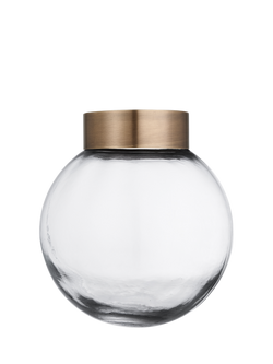 Industville Brooklyn Outdoor/Bathroom Flush Mount Glass Globe Ceiling Light - view 2, Brass