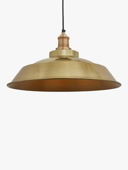 Industville Brooklyn Stepped Pendant Ceiling Light, Brass
