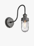 Industville Swan Neck Glass Tube Outdoor/Bathroom Wall Light