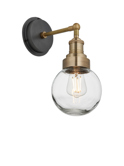 Industville Brooklyn Outdoor & Bathroom Wall Light, Brass