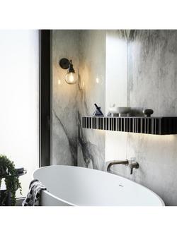 Industville Brooklyn Outdoor & Bathroom Wall Light - view 2, Pewter