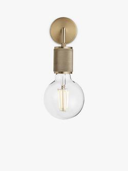 Industville Knurled Edison Wall Light - view 2, Brass