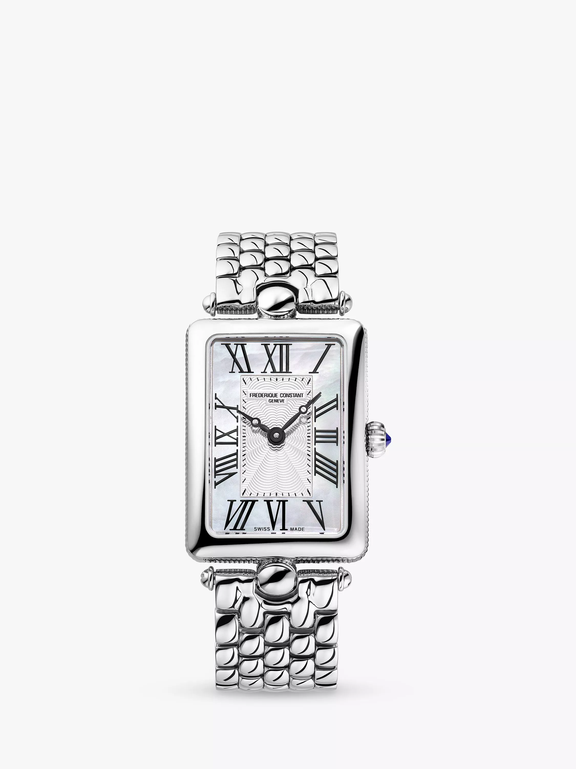 Frederique Constant FC 200MPW2AC6B Women s Classics Art Deco Carree Automatic Bracelet Strap Watch Silver