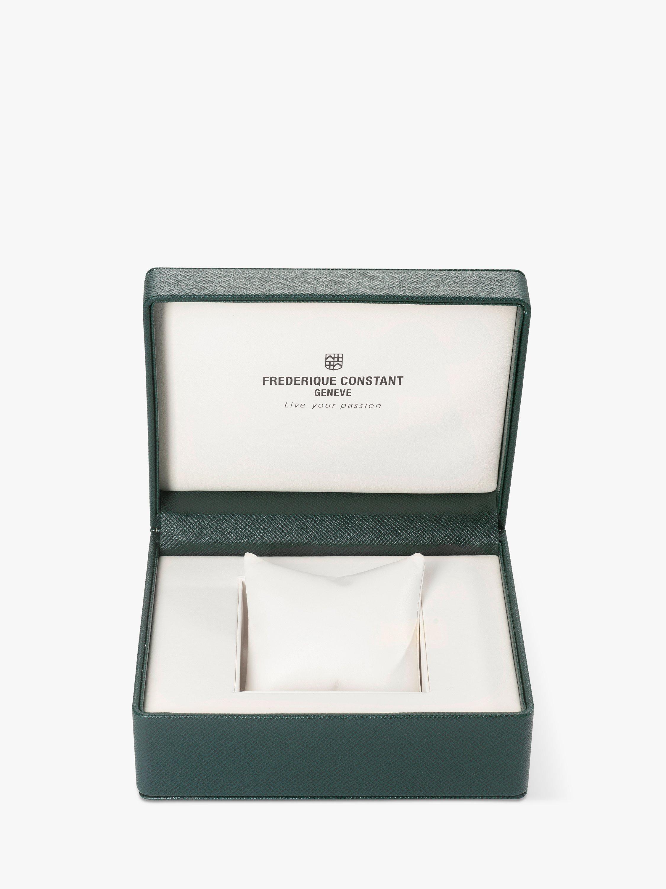 Product image 5 of 5, which shows Frederique Constant FC-310MC5B6 Men's Classics Automatic Heart Beat Moonphase Leather Strap Watch, Black/Silver