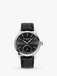 Frederique Constant FC-706B3H6 Classic Date Manufacture Sports Leather Strap Watch, Black