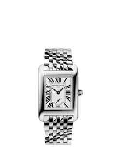 Frederique Constant FC-235S2C6B Women's Classics Carrée Automatic Bracelet Strap Watch, Silver/White, Silver White