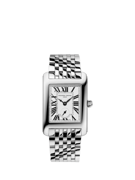 Frederique Constant FC-235S2C6B Women's Classics Carrée Automatic Bracelet Strap Watch, Silver/White, Silver White