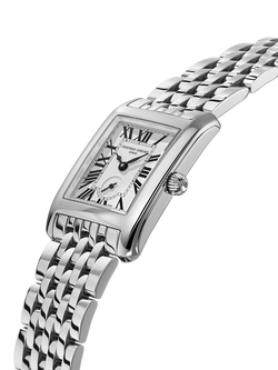 Frederique Constant FC-235S2C6B Women's Classics Carrée Automatic Bracelet Strap Watch, Silver/White - view 2, Silver White