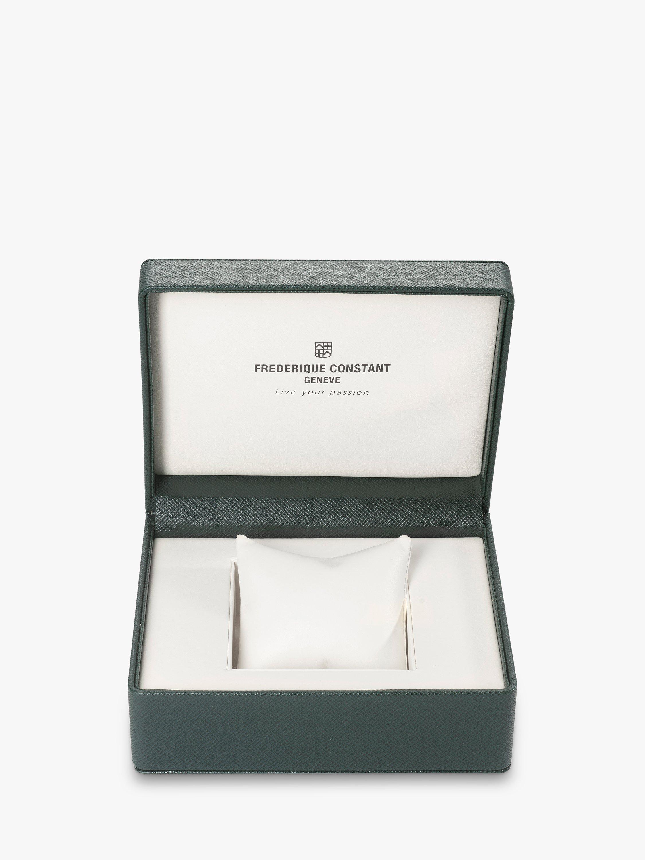 Product image 5 of 5, which shows Frederique Constant FC-716 Men's Classic Moonphase Date Manufacture Leather Strap Watch, Silver