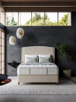 Sealy Posturepedic Exquisite Divan Base, Rich Oak Legs, Double - view 2, Almond