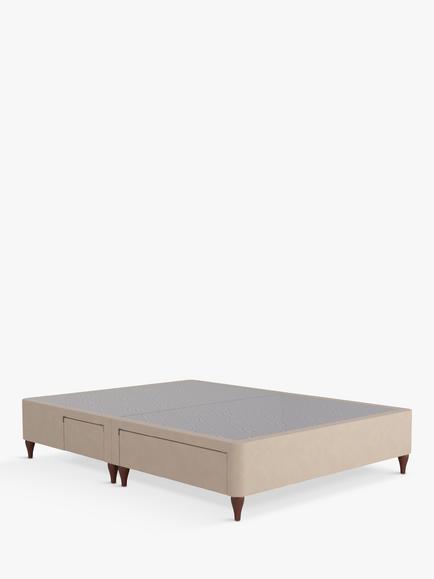 Sealy Posturepedic Exquisite 2 + 2 Drawer Divan Base, Rich Oak Legs, King Size, Almond