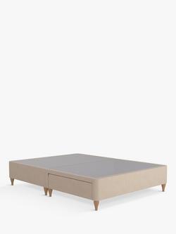 Sealy Posturepedic Exquisite 2 Drawer Divan Base, Natural Legs, King Size, Almond