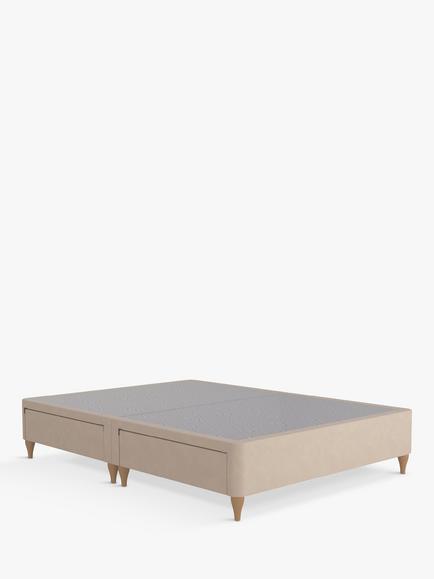 Sealy Posturepedic Exquisite 4 Drawer Divan Base, Natural Legs, Super King Size, Almond