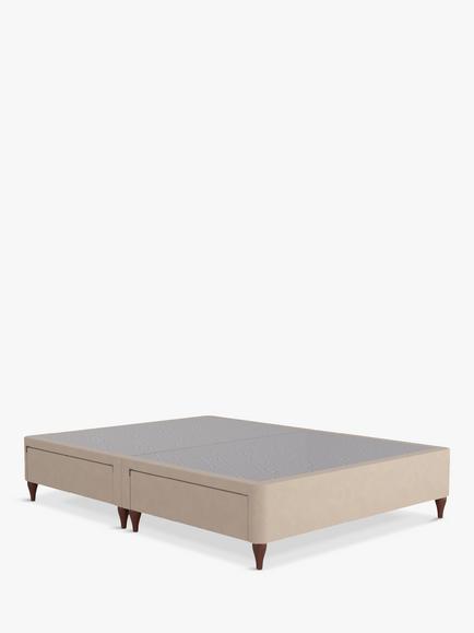 Sealy Posturepedic Exquisite 4 Drawer Divan Base, Rich Oak Legs, King Size, Almond