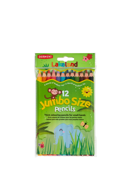 Lakeland Jumbo Colouring Pencils, Pack of 12, Multi