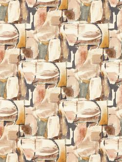 Clarke & Clarke Figura Made to Measure Curtains or Roman Blind, Blush/Natural, Blush/Natural