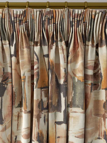 Clarke & Clarke Figura Made to Measure Curtains or Roman Blind, Blush/Natural - view 2, Blush/Natural