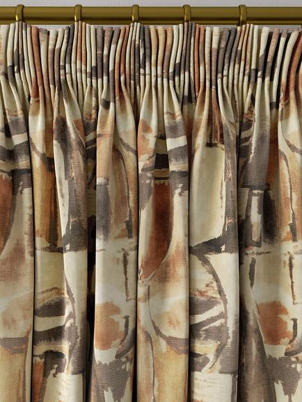 Clarke & Clarke Figura Made to Measure Curtains or Roman Blind, Linen/Charcoal - view 2, Linen/Charcoal