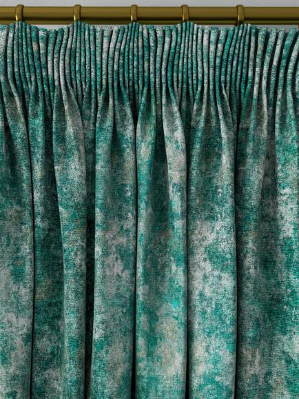 Clarke & Clarke Pittura Made to Measure Curtains or Roman Blind, Teal - view 2, Teal