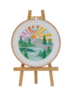 Caterpillar Cross Stitch Wandering Peaks Cross Stitch Kit, Multi