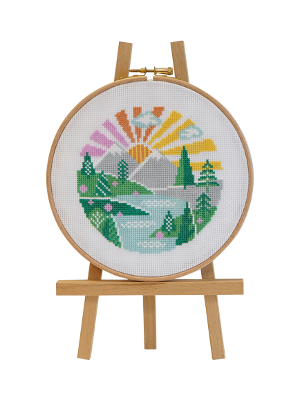 Caterpillar Cross Stitch Wandering Peaks Cross Stitch Kit, Multi