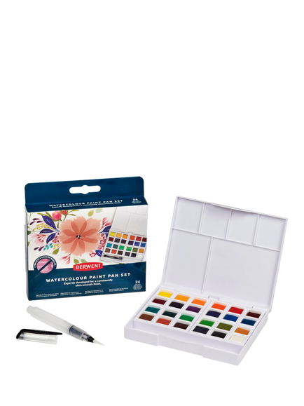 Derwent Watercolour Paint Pans, Set of 24 - view 2, Multi