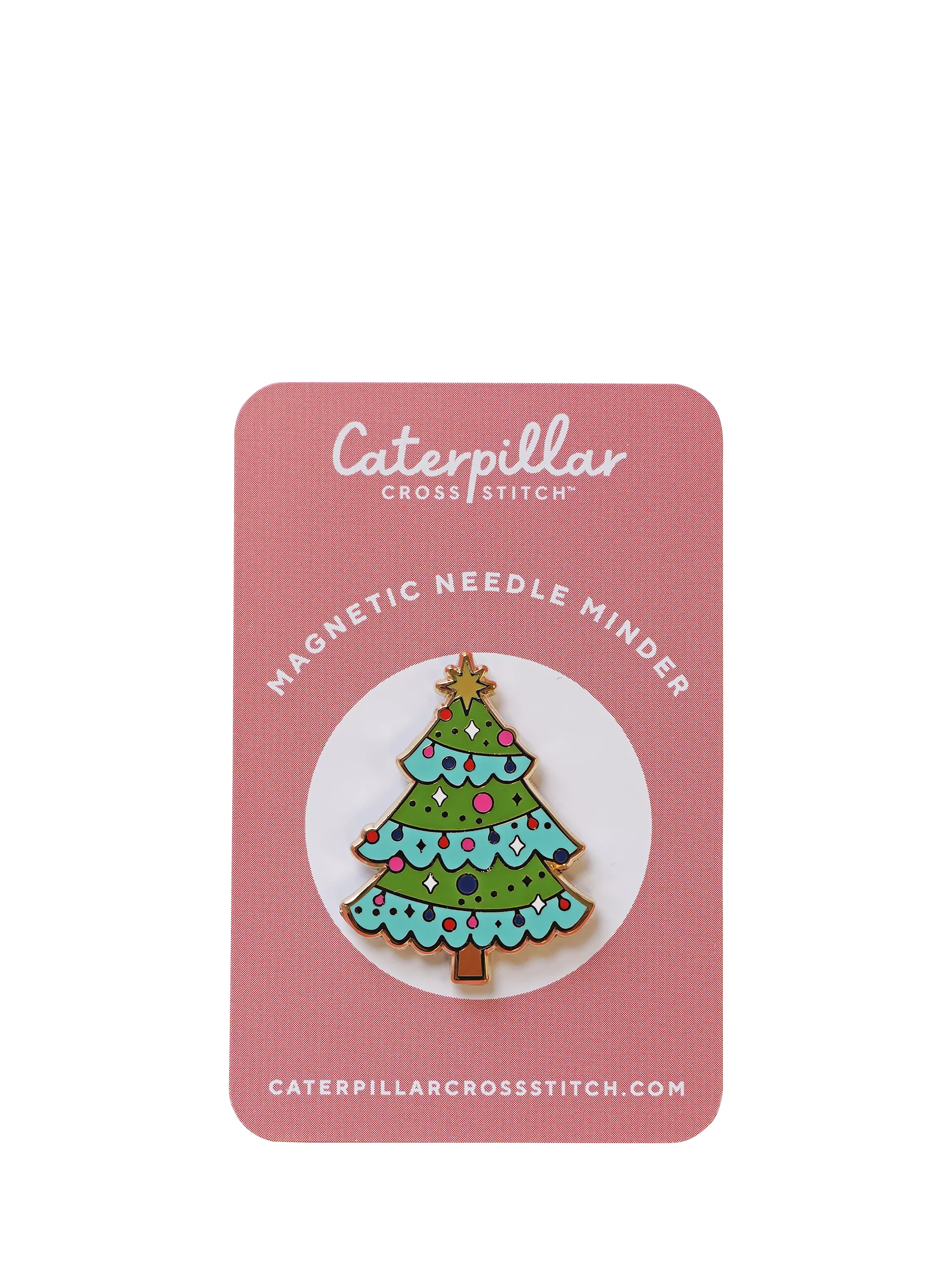 Caterpillar Cross Stitch Christmas Tree Needle Minder