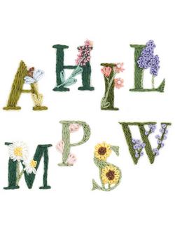Rico Design Stick & Stitch Floral Alphabet Kit, Multi