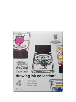 Winsor & Newton Drawing Inks, 4x 14ml, Multi