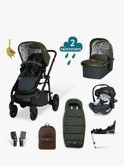 Cosatto Wow 3 Travel System, Carrycot, Pushchair, R129 i-Size Car Seat and Rotating Base with Accessories Everything Bundle, Bureau