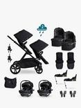 Cosatto Wow XL Carrycot, Pushchair, Acorn i-Size Car Seat and Base with Accessories Everything Twin Bundle