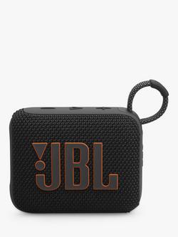 JBL Go 4 Bluetooth Waterproof Portable Speaker, Black