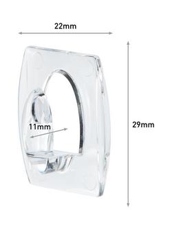 Command Damage-Free Removable Mini Clear Hooks, Pack of 6 - view 2, Clear