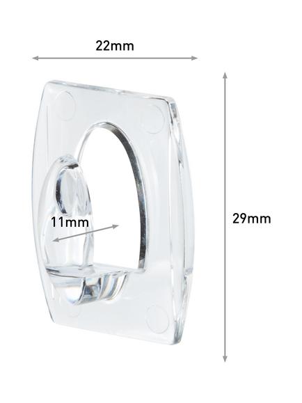 Command Damage-Free Removable Mini Clear Hooks, Pack of 6 - view 2, Clear