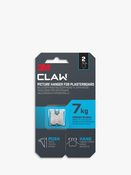 3M CLAW Drywall Picture Hangers, Pack of 2, Silver