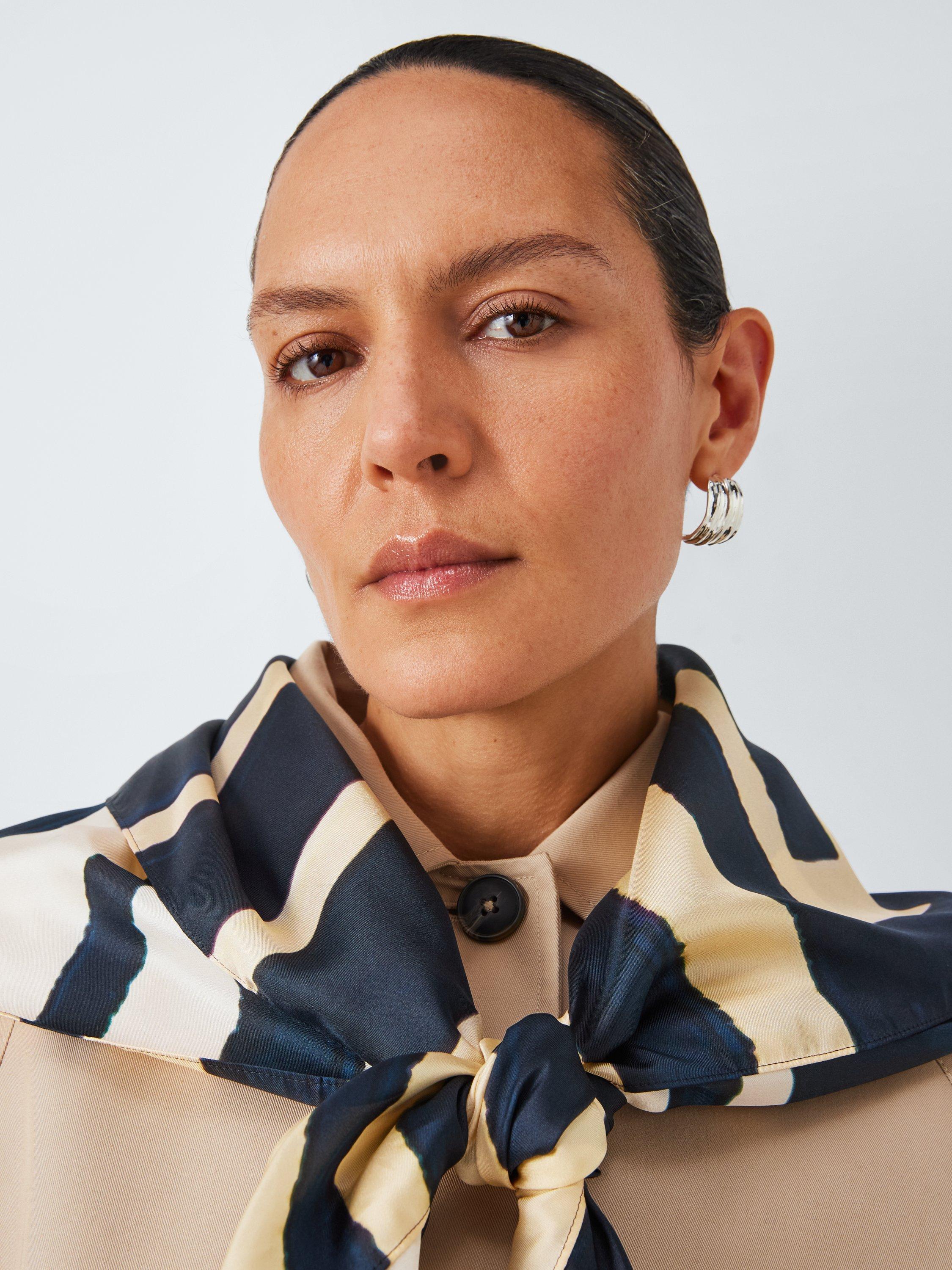 John Lewis Graphic Print Square Silk Scarf
