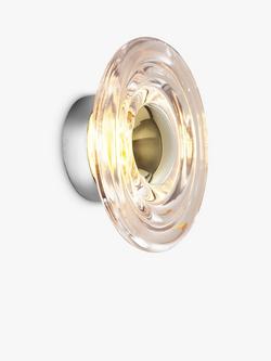 Tom Dixon Press Glass Surface Mini LED Indoor/Outdoor Wall Light, Clear, Clear Clear