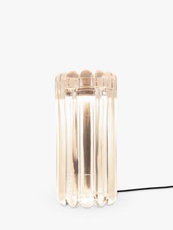 Tom Dixon Press Ribbed Glass LED Table Lamp, Clear - view 2, Clear Clear