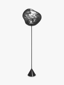 Tom Dixon Melt Cone Slim Floor Lamp, Silver, Silver Silver