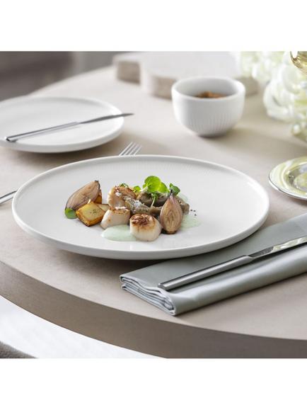 Villeroy & Boch Afina Porcelain Dinner Plate, Set of 2, 27cm, White - view 2, White White