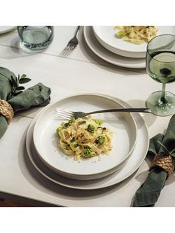 like. by Villeroy & Boch Crafted Porcelain Pasta Plate, Set of 2, 21.5cm - view 2, Cotton