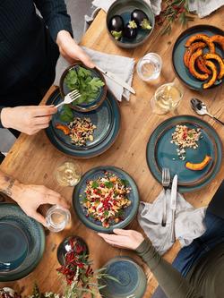 like. by Villeroy & Boch Crafted Porcelain Dinner Plate, Set of 2, 26cm - view 2, Denim