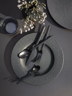 Villeroy & Boch Manufacture Rock Porcelain Dinner Plate, Set of 2, 27cm - view 2, Black