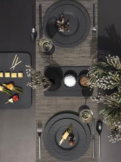 Villeroy & Boch Manufacture Rock Porcelain Salad Plate, Set of 2, 22cm - view 2, Black