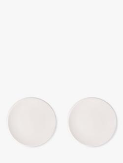 Villeroy & Boch NewMoon Porcelain Salad Plate, Set of 2, 24cm, White, White White