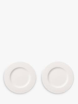Villeroy & Boch Manufacture Rock Porcelain Dinner Plate, Set of 2, 27cm, White