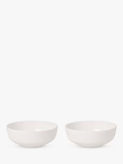 Villeroy & Boch Afina Porcelain Cereal Bowl, Set of 2, 15cm, White, White White