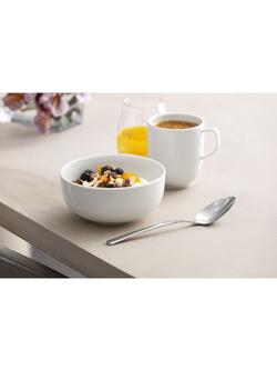 Villeroy & Boch Afina Porcelain Cereal Bowl, Set of 2, 15cm, White - view 2, White White